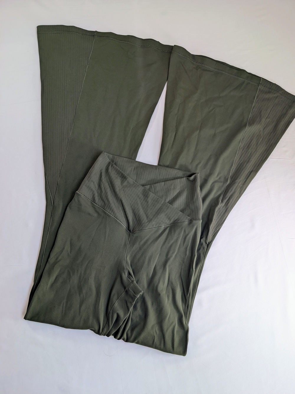 Offline By aerie Olive Green High-Waist Flared Leggings